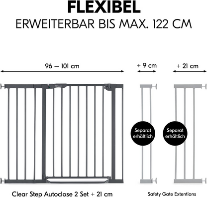 HAUCK Clear Step Autoclose 96-101CMstair gatecolour as on first photoGood, new condition, replacement