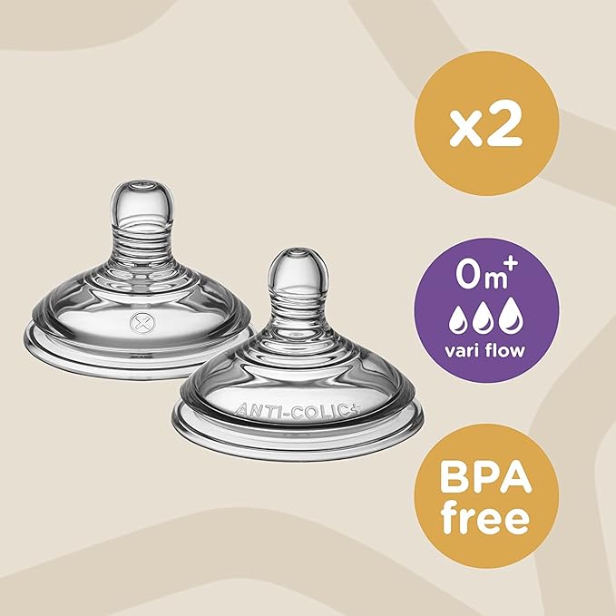 TOMMEE TIPPEE sucettes 0m+ x2 VariFlow Closer to Nature