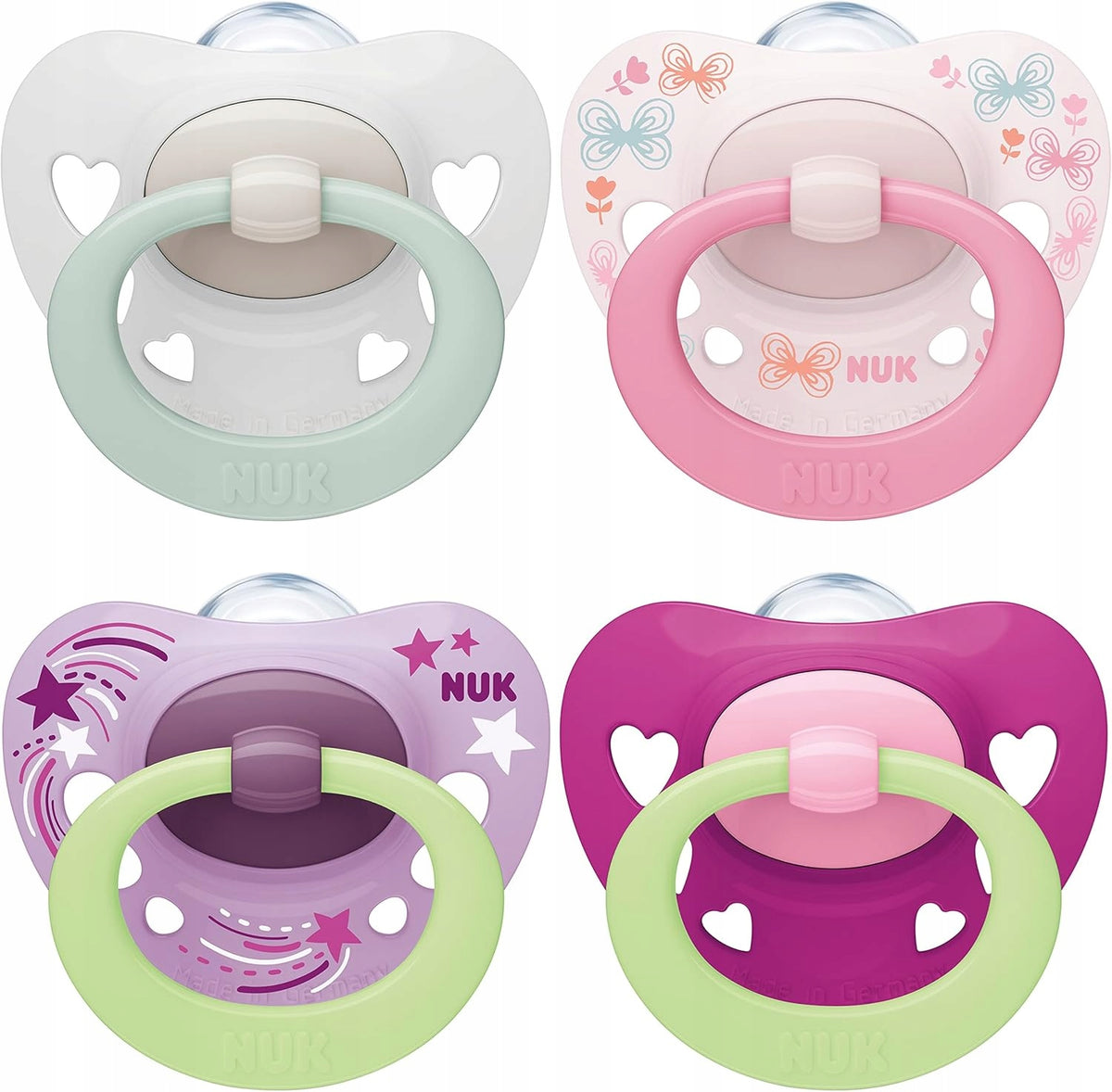 NUK SIGNATURE Day&Night smoczek uspokajający x4 0-6msc