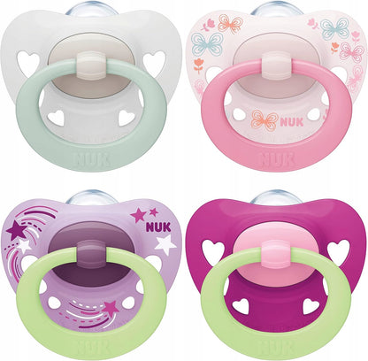 NUK SIGNATURE Day&Night smoczek uspokajający x4 0-6msc