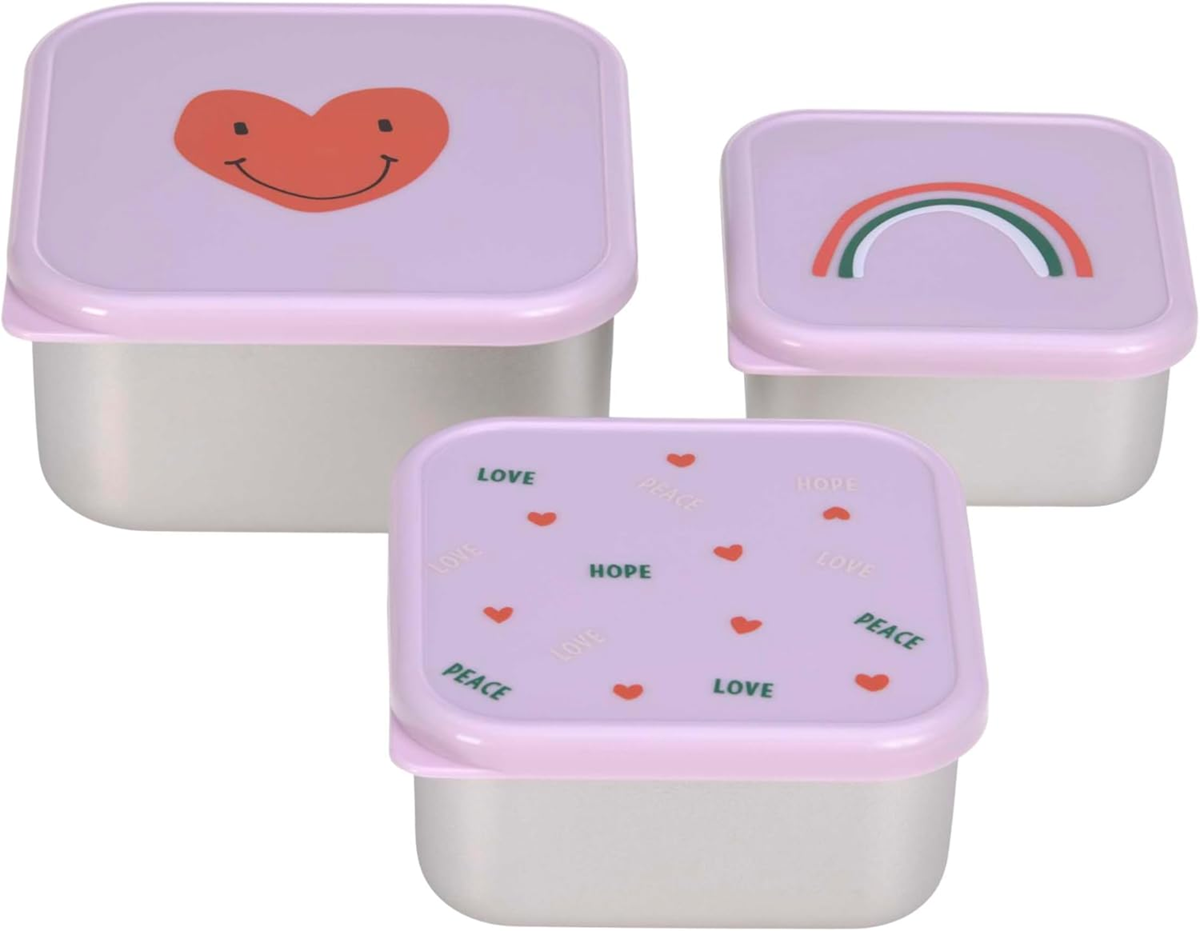 LASSIG Snackbox boîtes à goûter en acier x3
