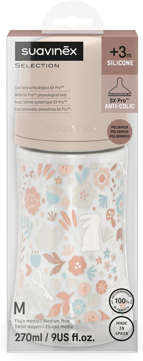 SUAVINEX biberon avec tétine symétrique SX PRO 270ml 3m+