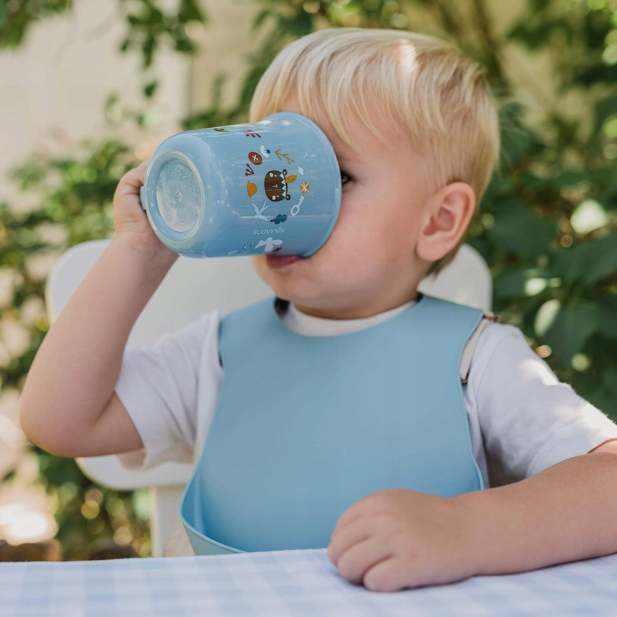 SUAVINEX súprava riadu: tanierik, pohár a lyžička