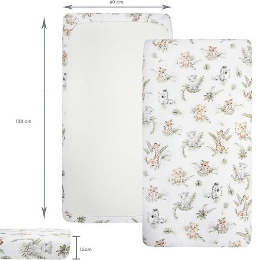 MEDIPARTNERS drap-housse pour lit bébé 60cmx120cm x3