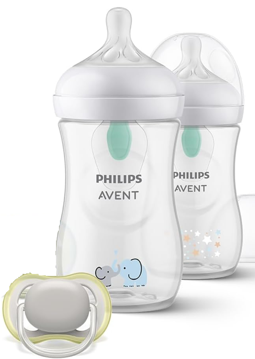 PHILIPS AVENT Natural RESPONSE AIRFREE VENT Set 2x 260ml Flasche + Schnuller