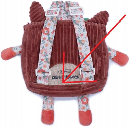 DEGLINGOS sac à dos en peluche pour maternelle CERF 26 x 36 cm