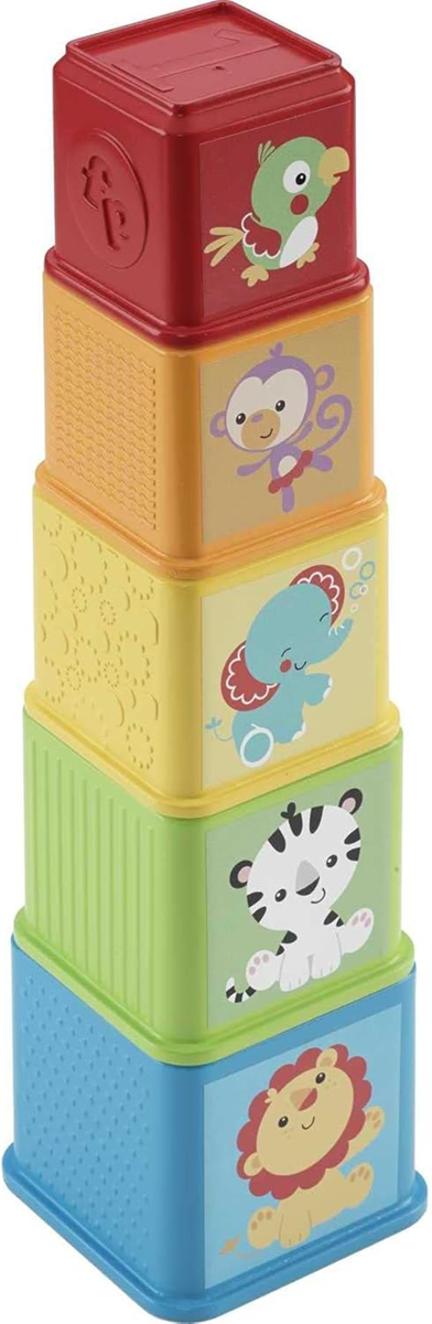 FISHER-PRICE Stack & Explore Blocks klocki o różnej wielkości 5 sztuk – zdjęcie produktu 4