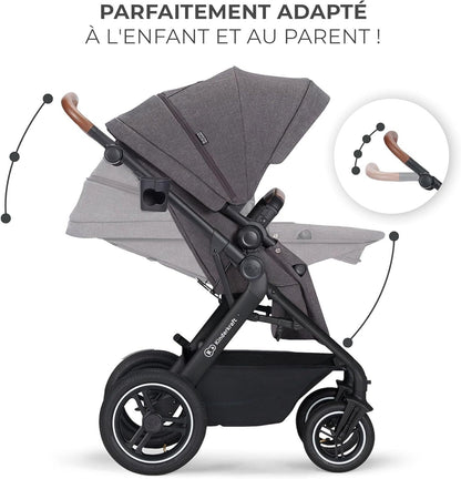 KINDERKRAFT B-TOUR poussette multifonction 3-en-1 jusqu'à 22kg + siège auto MINK PRO
