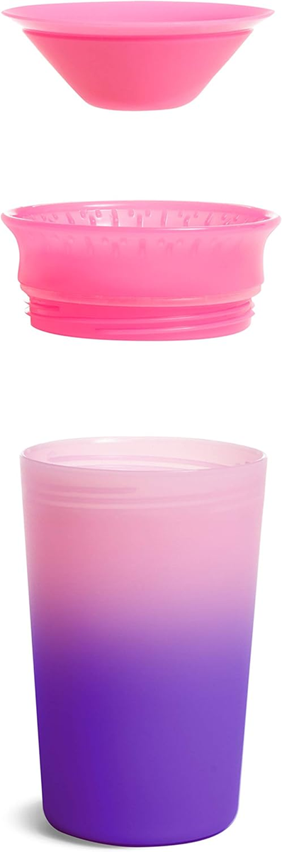 MUNCHKIN Miracle tasse anti-fuite changeant de couleur bec 360° 266 ml 12 m+