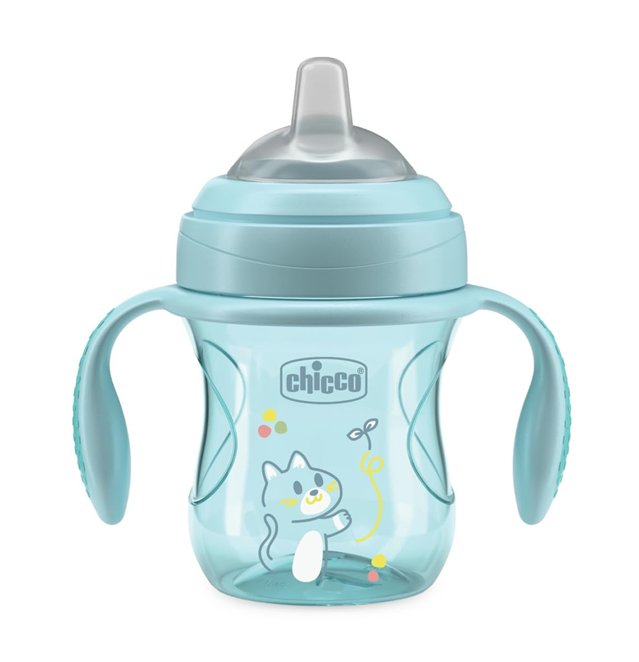 CHICCO Transition Cup copo de transição antidegaste com bocal e pegas 200 ml 4 m+