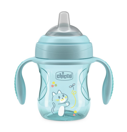 CHICCO Transition Cup copo de transição antidegaste com bocal e pegas 200 ml 4 m+