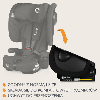 LIONELO NELLY i-Size fotelik samochodowy 76-150 cm z ISOFIX