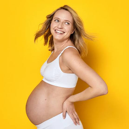 Medela Keep Cool biustonosz do karmienia bezszwowy S, biały, wygodny biustonosz ciążowy i do karmienia