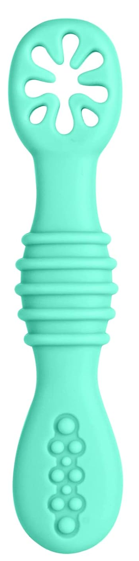 VICLOON Sticky Spoon cuillère en silicone 2,5 x 10 cm 4 m+ verte