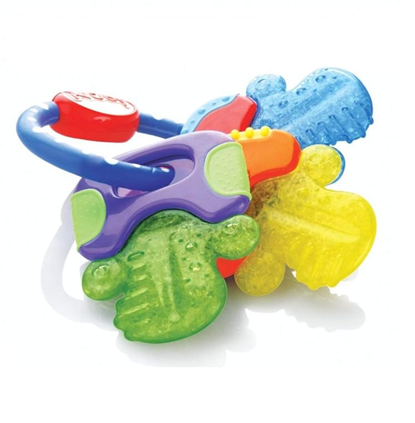 NUBY IcyBite anneau de dentition réfrigérant en silicone 9 x 14 cm CLÉS