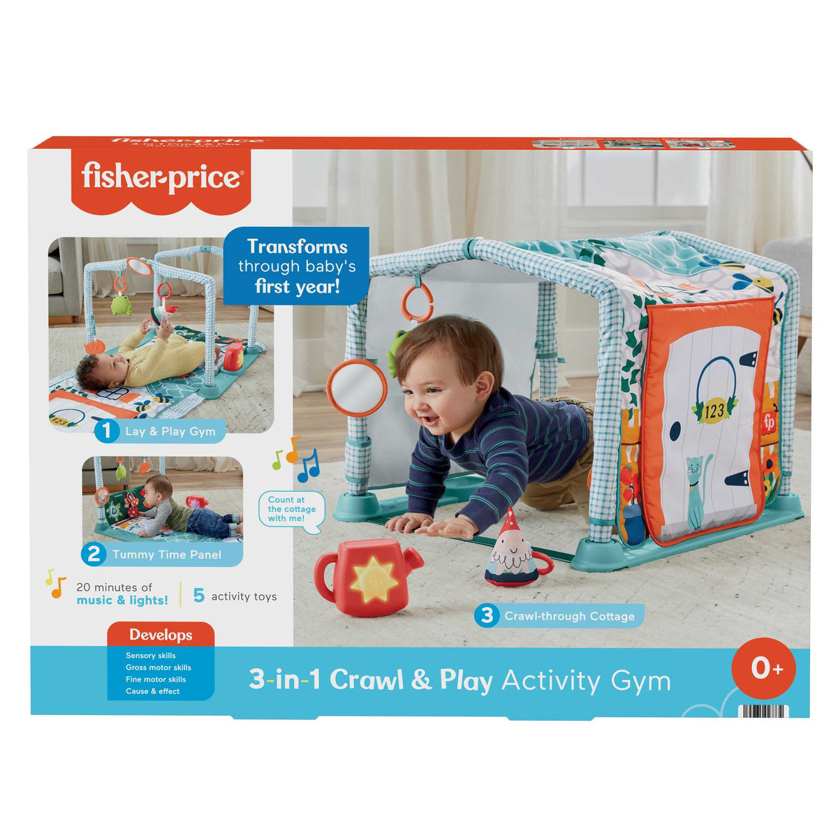 FISHER-PRICE tapis d’éveil 3-en-1 éducatif Maison de l’Explorateur