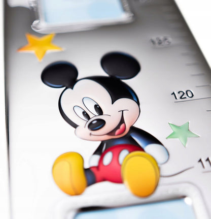 VALENTI Disney Mickey Mouse toise en argent et bois 140 cm