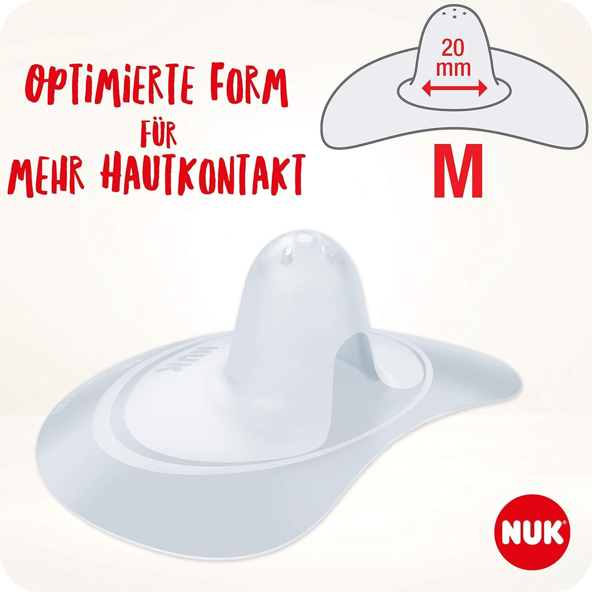 NUK nakładki osłonki na sutki do karmienia 20mm roz.M x2
