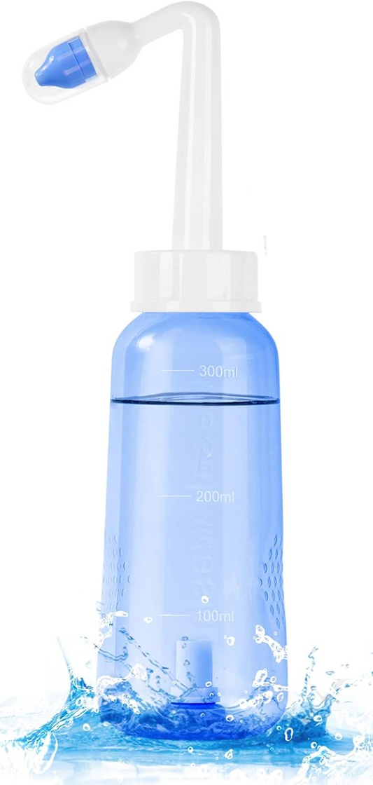 URAQT Neti Pot irrigateur nasal pour enfants et adultes 2 embouts 300 ml