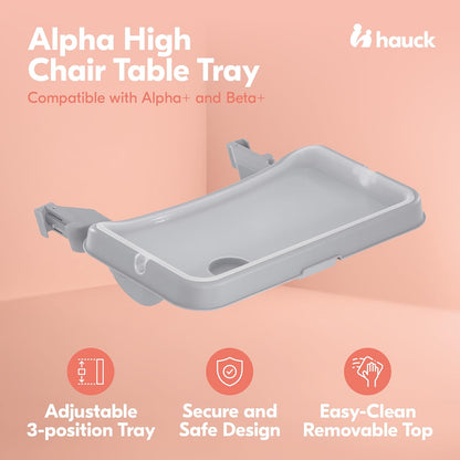 HAUCK Alpha Plateau Gris plateau supplémentaire pour chaise haute
