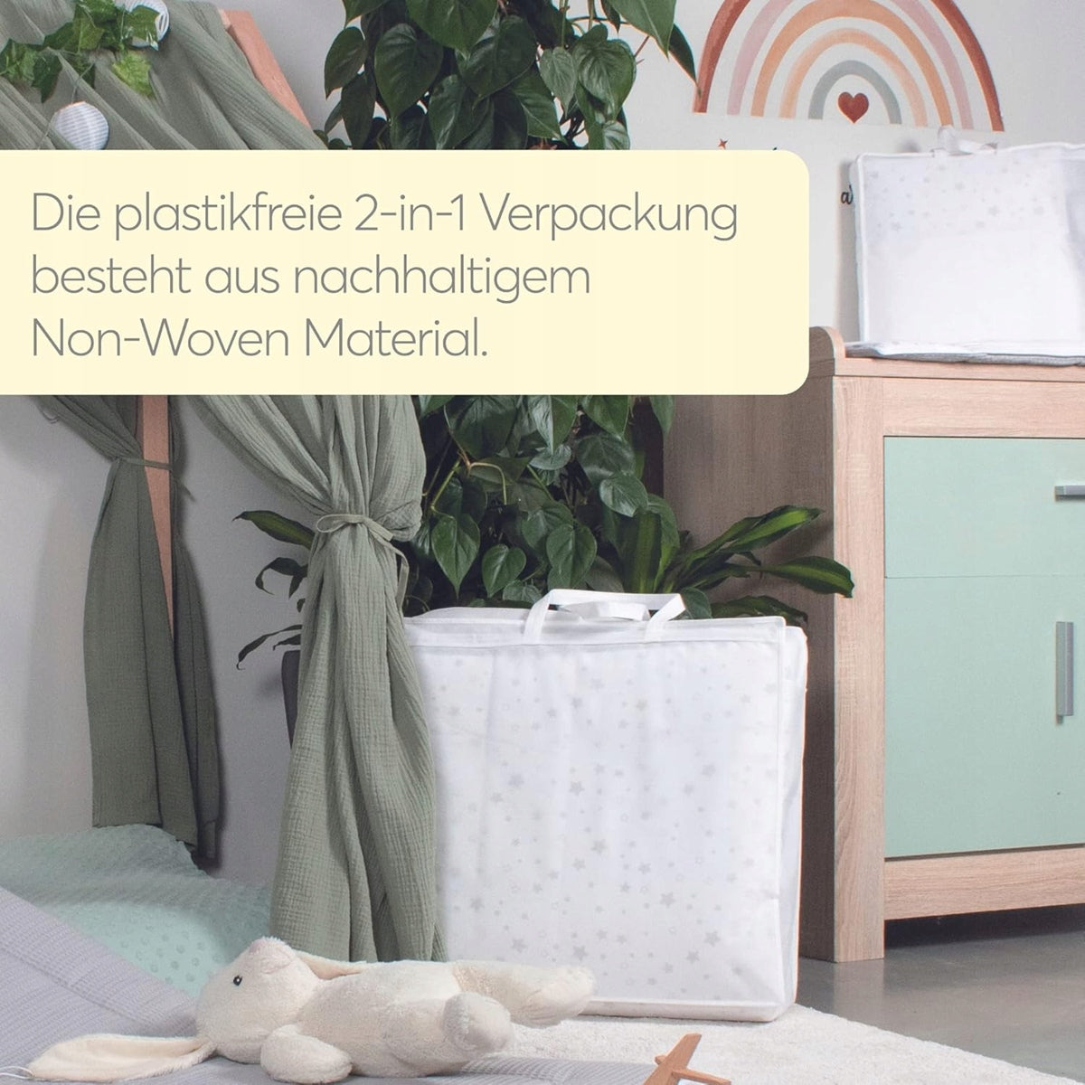 KOLIBRI weiche Wickelauflage 77 x 75 cm mit abnehmbarem Bezug – Produktfoto 4
