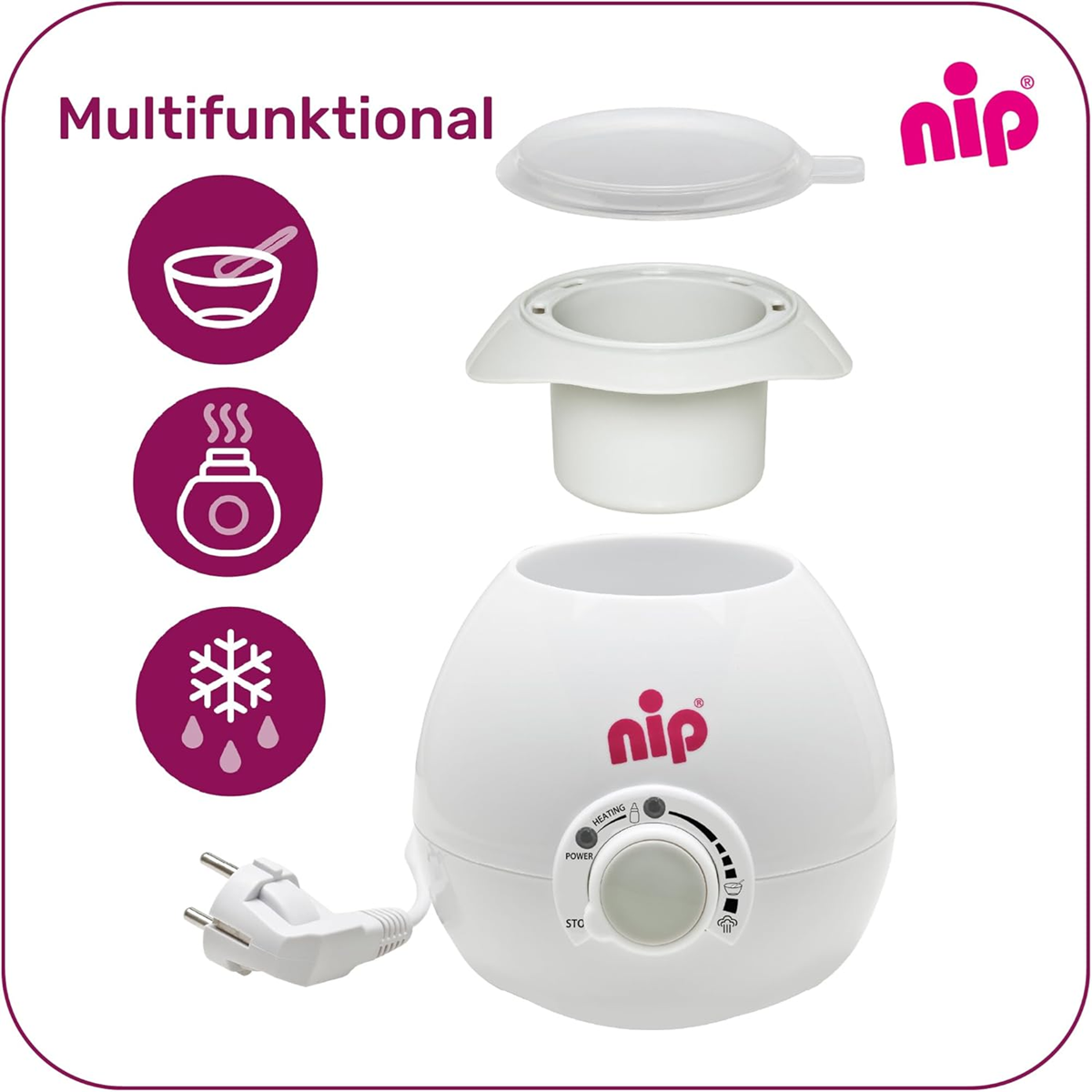 Chauffe-biberon et pots 3-en-1 NIP