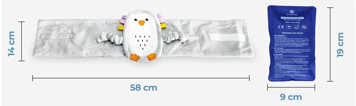 NATURAFLASH bouillotte chauffante ou rafraîchissante pour coliques et maux de ventre HIBOU