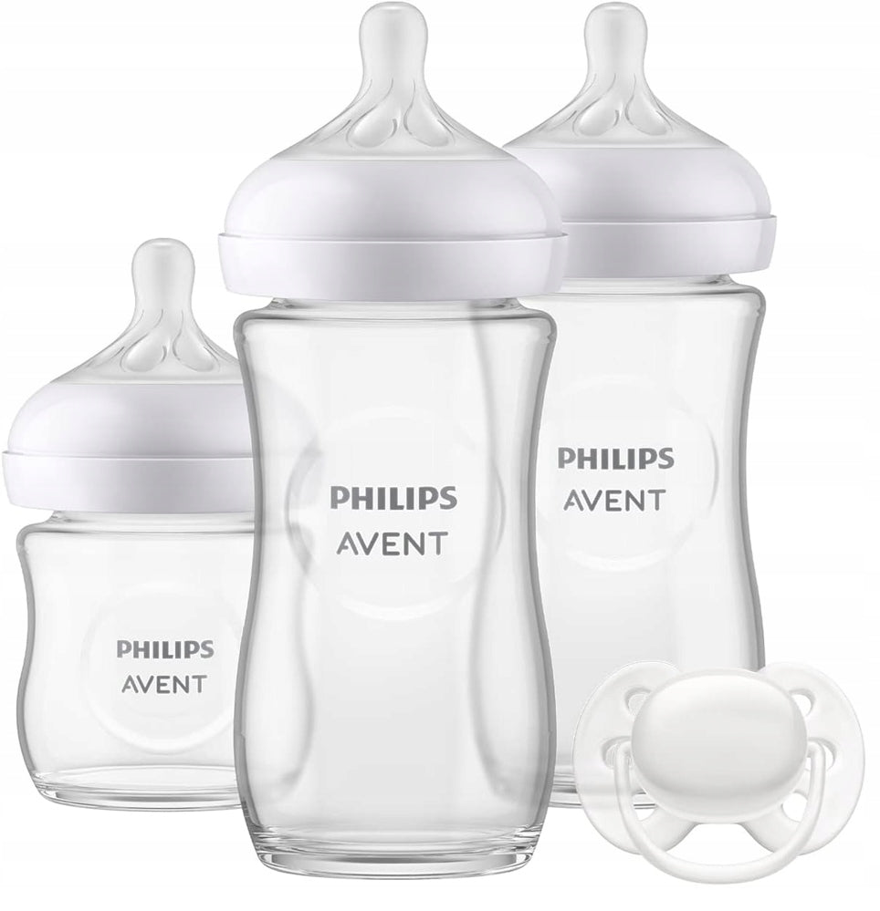PHILIPS AVENT Natural Response lot de 3 biberons EN VERRE + tétine