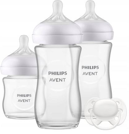 PHILIPS AVENT Natural Response lot de 3 biberons EN VERRE + tétine