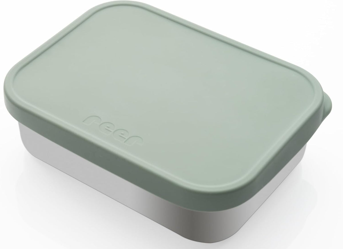 REER boîte à goûter en acier inoxydable avec compartiment 700 ml 12x16 cm