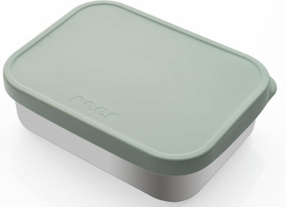 REER boîte à goûter en acier inoxydable avec compartiment 700 ml 12x16 cm
