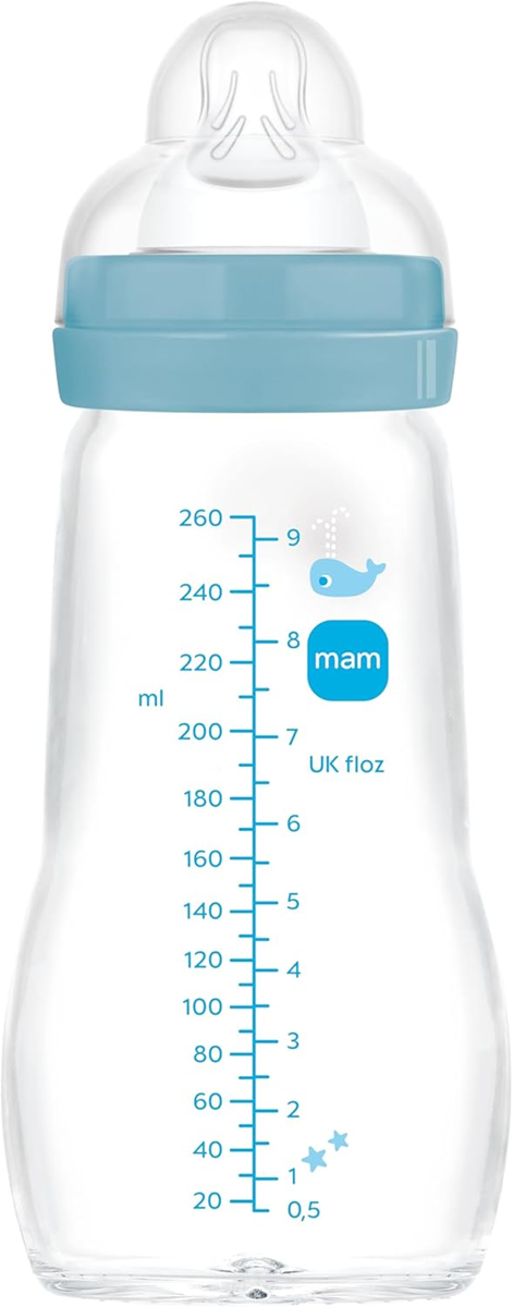MAM Feel Good butelka szklana 260 ml smoczek 1 wolny przepływ 0 + – zdjęcie produktu 2