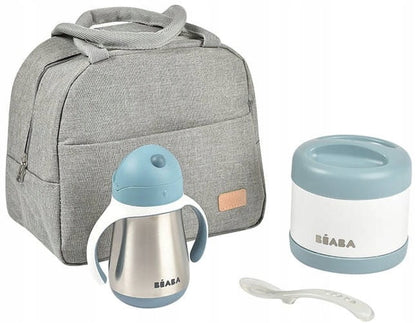 BEABA geïsoleerde thermotas + thermosfles drinkfles lepel