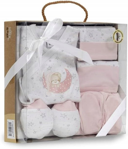 INTERBABY coffret cadeau en bambou pyjama bonnet chaussettes bavoir
