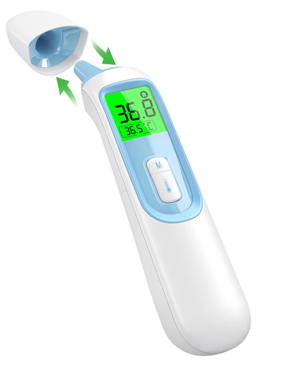 IDOIT thermomètre sans contact infrarouge FRONT OREILLE ALIMENTATION + étui