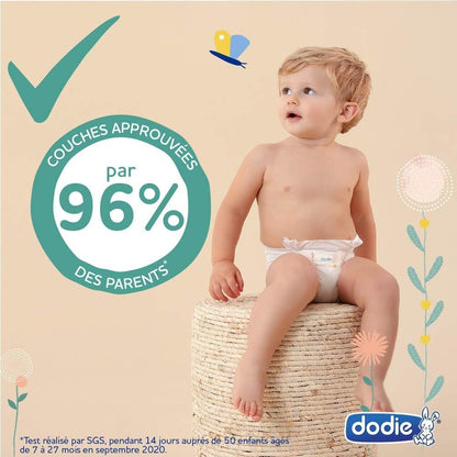 DODIE pieluchy jednorazowe ekologiczne rozm.1 (2-5kg) x100, hipoalergiczne pieluszki dla niemowląt
