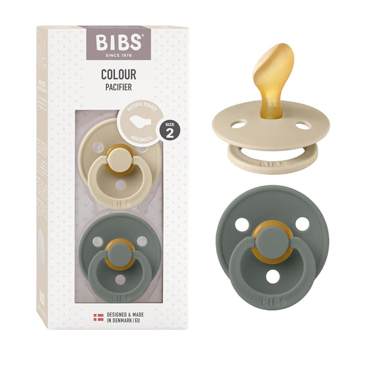 BIBS COLOUR chupetas 2pack látex  6msc+ ANATÓMICAS