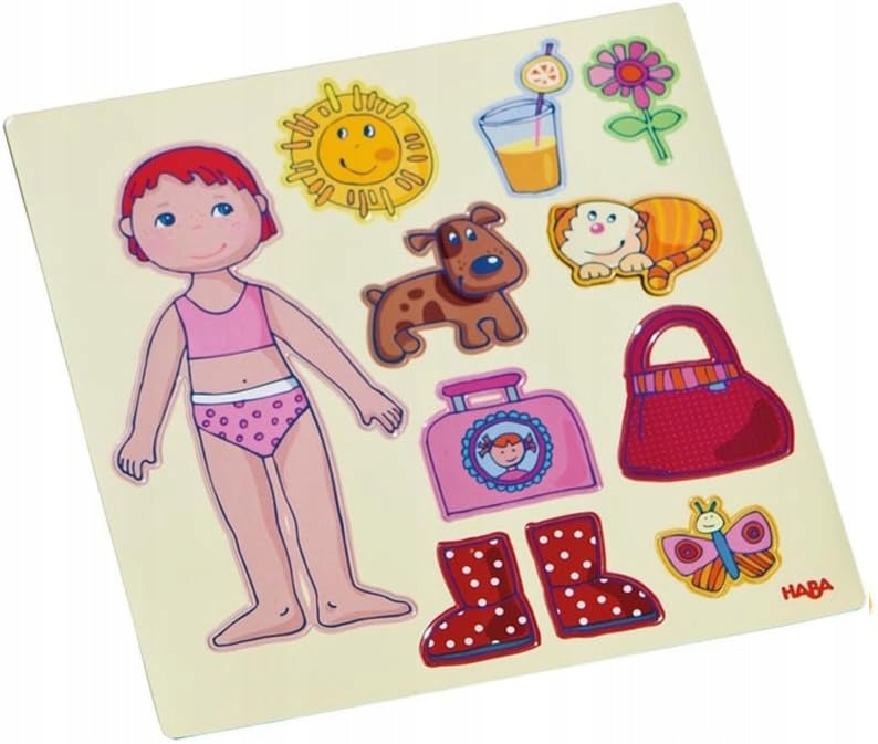 HABA Dress Lilli Magnetic Puzzle, 4 Backgrounds, 54 Magnets – Product Image 6