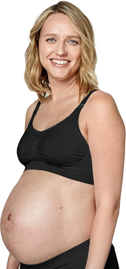 MEDELA KEEP COOL ULTRA biustonosz do karmienia bezszwowy L czarny, wygodny i oddychający