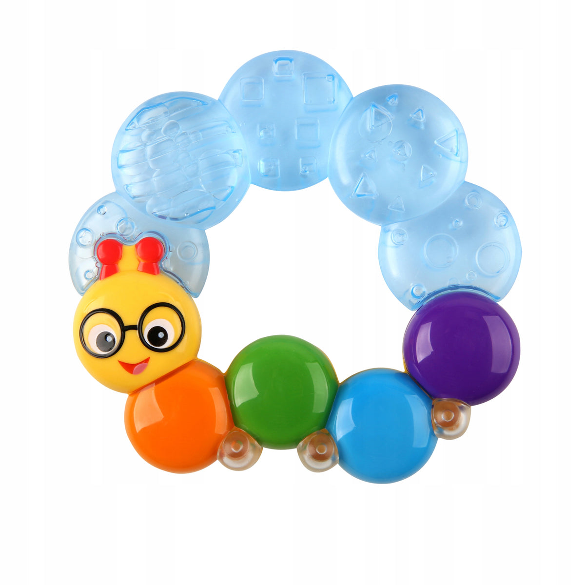 BABY EINSTEIN gryzak chłodzący i masujący z grzechotką GĄSIENICA 3 m+ wielokolorowy