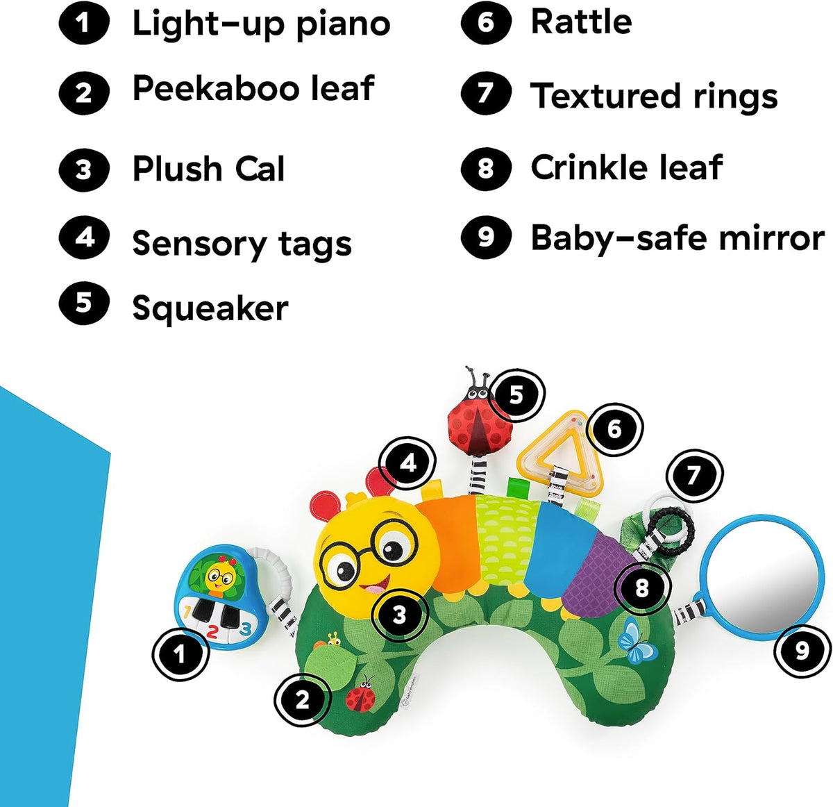 Coussin de jeu BABY EINSTEIN pour le ventre Chenille 0+