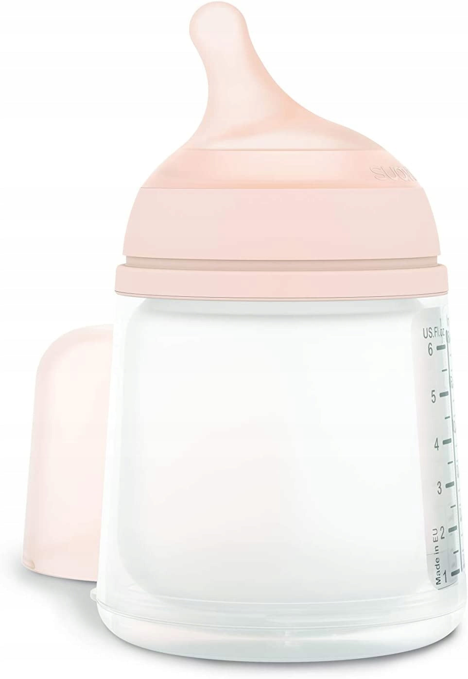 SUAVINEX butelka ZERO ZERO 180ml antykolkowa, silikonowy smoczek, BPA i BPS free, dla niemowląt 0+