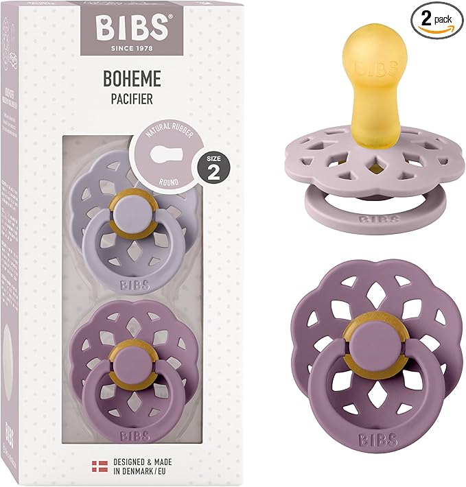 BIBS 2 round rubber pacifiers