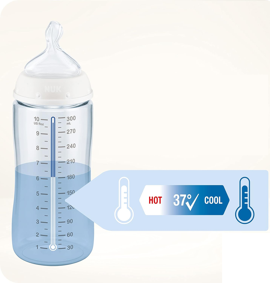 NUK First Choice+ zestaw 0-6 m szklane butelki 2x 120 ml i 2x 240 ml + koszyk