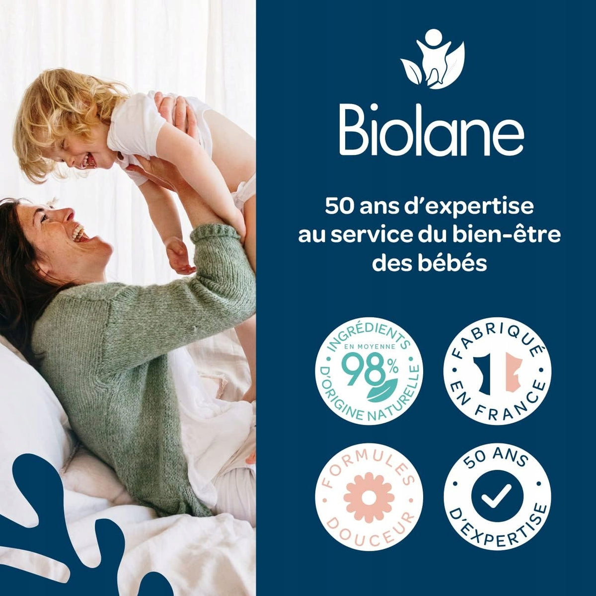 BIOLANE pieluszki rozm.2 3-6kg x28szt. pieluszki jednorazowe dla niemowląt, 12h suchości i naturalna pielęgnacja