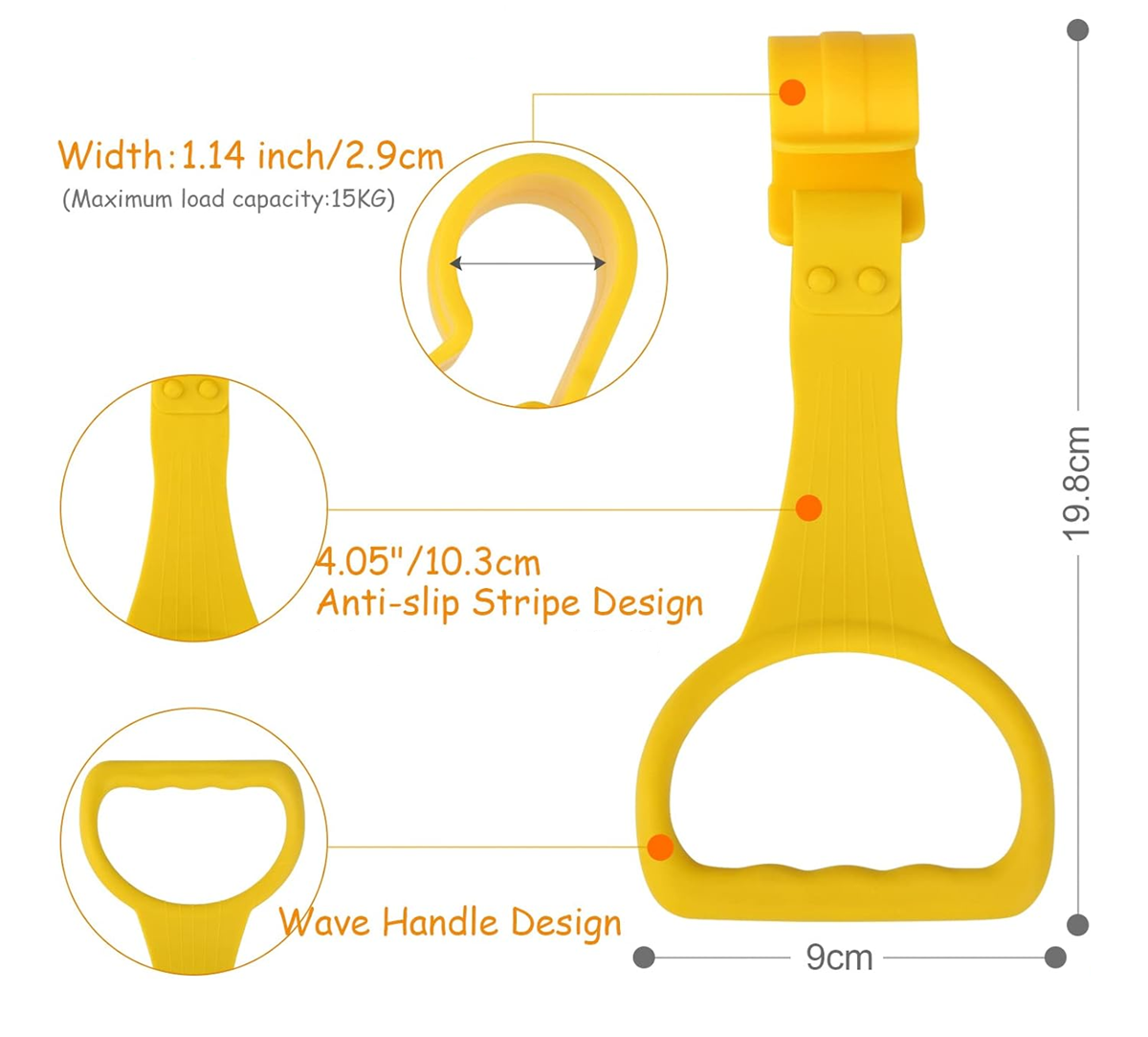 JOY PLUS poignées en silicone pour lit bébé facilitant le lever de l’enfant, lot de 4