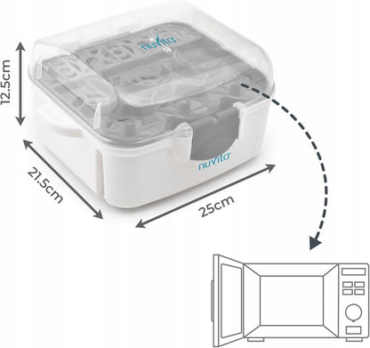NUVITA 1085 Mikrowellensterilisator für 3 Fläschchen und Zubehör – Produktbild 3