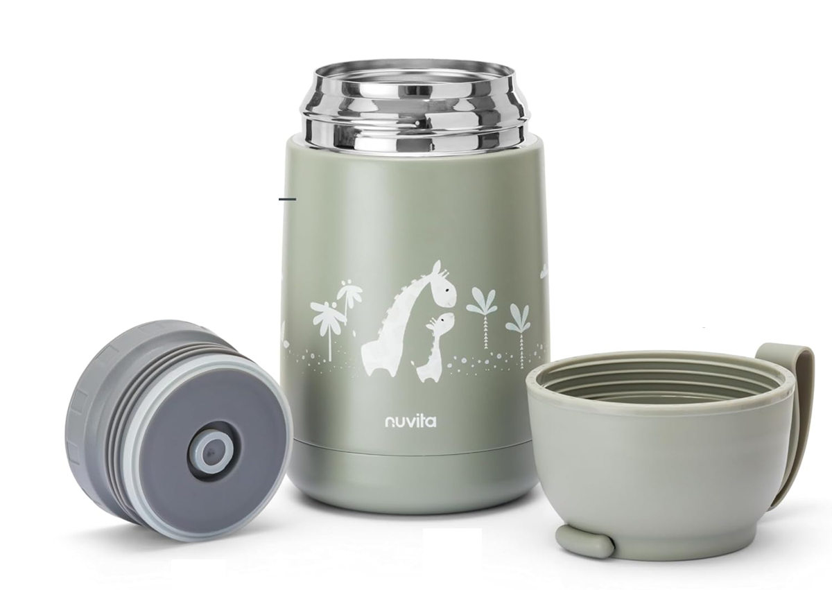 NUVITA 4475 thermos alimentaire en acier inoxydable 620 ml 0+ GIRAFES