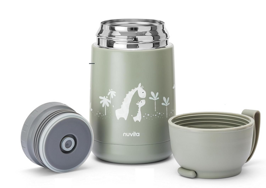 NUVITA 4475 thermos alimentaire en acier inoxydable 620 ml 0+ GIRAFES