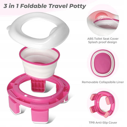 TYRY.HU 3-en-1 pot de voyage réducteur de toilette + sacs